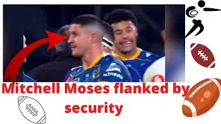 Mitchell Moses flanked by security |NRL  Mitchell Moses given police protection after death threats|