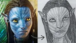 I Drew Avatar 3 Character from Photo 😱 | Realistic Drawing