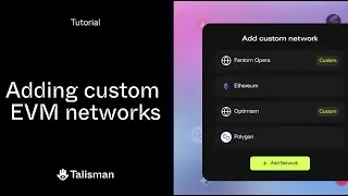 Adding custom EVM networks on Talisman