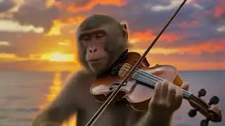 Talented Monkey Violinist