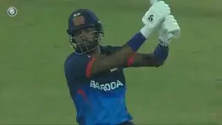 Hardik Pandya batting 74* (35) vs Gujarat Syed Mushtaq Ali trophy 