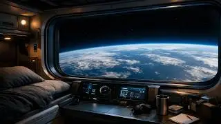 Orbital Cabin with Earth Below &mdash; Deep Space Calm Ambience  Silent Space View for Focus & Sleep