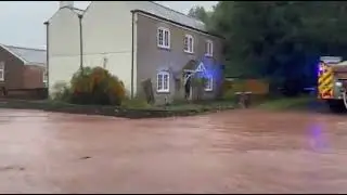 Ewas Harold, Herefordshire, England Flooded.