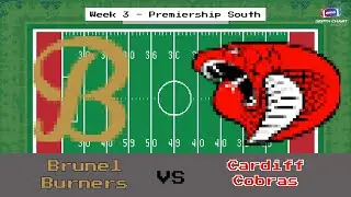 Brunel Burners vs Cardiff Cobras - BUCS American Football - Week 3