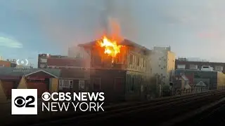 4 firefighters hurt battling Queens subway station fire