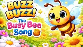 Buzz Buzz! The Busy Bee Song 🐝🍯 | Fun Learning Video for Kids