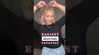 Easiest Half Up Half Down Hair Tutorial for Short Hair