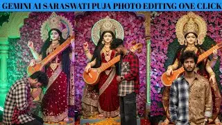 Gemini ai Saraswati Puja photo editing One click me instagram viral #gemini #editing #video #creator