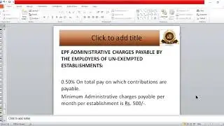EPF Act, 1952 session 3 by Ms  Arpana Kumari