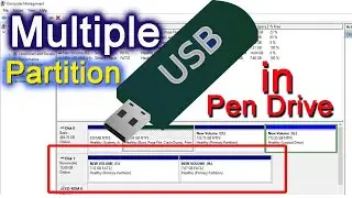 Create Partition in Pen Drive  | 1 Ways to Create partition in Pen drive in your pc / laptop