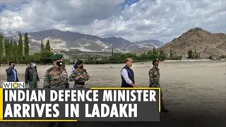 Indian Defence Minister Rajnath Singh arrives on a 3-day visit to Ladakh