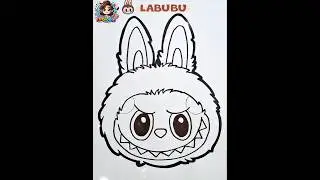 How to Draw Labubu&rsquo;s Head 🐰 | Easy Pop Mart Drawing Tutorial #shorts