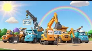 Excavator & Friends Build the All-Weather Adventure Park! | STEM Teamwork for Kids