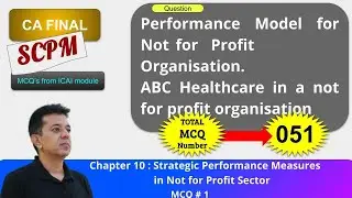 SCPM - Chapter 10 - Strategic Performance Measures in Not for Profit Sector || MCQ-1 || Healthcare
