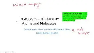 Atoms and Molecules - Gram Atomic mass revision class 9 definition