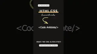 Create a Glitch Text Effect with HTML CSS #webdevelopment  #shortsvideo #trending #codingtutorial