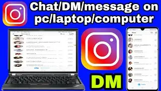How to chat/DM/send message or text on instagram on laptop/pc/computer in 2020
