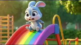 🐰 ألور يتعلم الزحلقة لأول مرة! | قصة أطفال قصيرة ممتعة 🎉