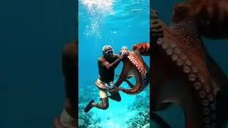 A man fight with gaint octopus #cartoon #shorts #youtubeshorts #trending #viral