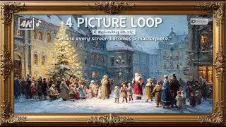 Snowy Christmas Village Art & Soft Music &mdash; Cozy Home D&eacute;cor Ambience for Frame TV 4k