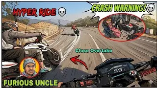 Deadly Scooty Live Crash 😰/ Angry Uncle 😡/ Close Overtake / Hyper Ride
