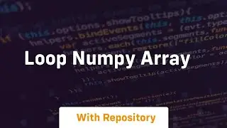 loop numpy array