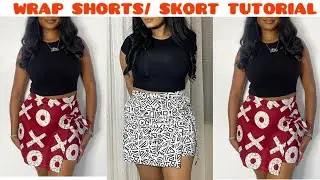 How to make this Stylish Wrap Short Pant / Skort Tutorial