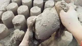New extremely dusty soft creamy mud sand wholecrush dry+water+dipping 💯🤤