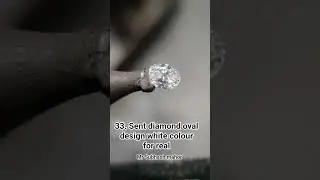 33. Sent diamond oval design white colour for real