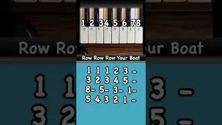 Row Row Row Your Boat #playpiano #simplepiano #pianotutorial #eartraining #musicteacher #easypiano