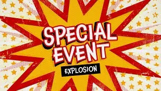 Editable Special Event Exploding Pop Out Title - Premiere Pro MOGRT Template