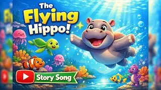 The Flying Hippo Story Song | Funny & Motivational Nursery Rhymes for Kids | Tinnytune