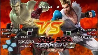 Tekken 5 Dark Resurrection (PSP) Online Matches #6 - Bryan Vs Paul - W/Miky Gaming