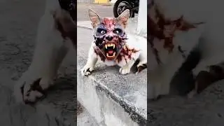 Cutest CAT _ until it TURNED ZOMBIE!😱😂🫣 #funny #cat #cute #zombie #shorts #trending #viral