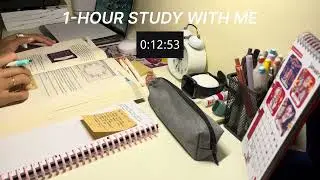 Day 15 Studying in 2026 ⛺️ | 1-HOUR STUDY WITH ME | pomodoro 50/10 with crackling fireplace
