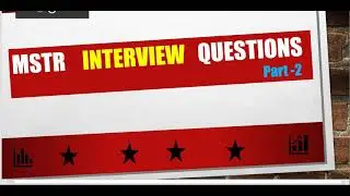 Microstrategy Interview Questions || 25 Questions - Part2