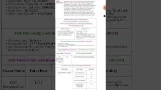 #ESIC Various Paramedical Post Admit Card 2023