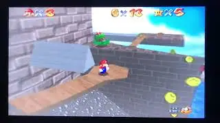 Triple-jump wall-kick butt-slide jump wall-kick up to platform - Whomps