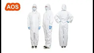 PPE Hazmat suit Protective Clothing suit Waterproof High Antibacterial Reusable Invasion Plastic