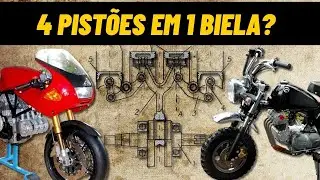 Como 4 pistões funcionam com uma única biela em uma moto? Descubra o segredo!