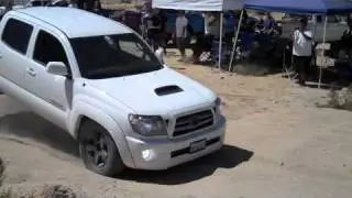 Bro destroys tacoma in desert.