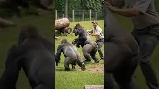 Gorilla Shocked in 1 Second 😂 Unbelievable Jungle Reaction #gorilla #wildlife #nature