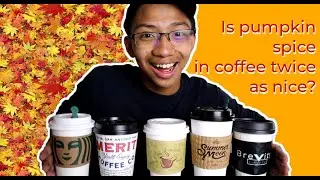 I tried pumpkin spice lattes! ☕ | Pumpkin Spice Latte Taste Test!