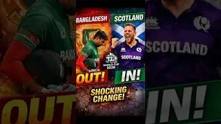 Shocking: Bangladesh OUT of T20 World Cup 2026 🚨 Scotland IN! #cricket #t20worldcup2026