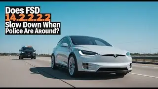 Система FSD Tesla Model X 14.2.2.2: полиция поблизости, никакого вмешательства (POV)
