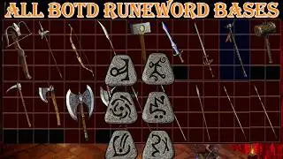 All Breath of the Dying Runeword Bases | Best BOTD Weapons D2R