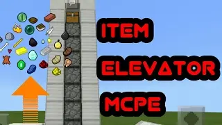 Item Elevator Tutorial (Simple) - Minecraft PE