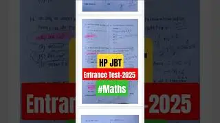 HP JBT  Entrance Test 29 May 2025 Fully Solved Question Paper #jbt #deled #deledcet
