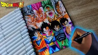 How to Draw The 4 Strongest Saiyan's As They First Form And Strongest form's🔥[ Dragonball ]