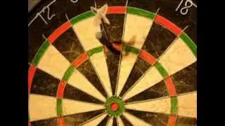 Darts trickshot with ball-point fail 180